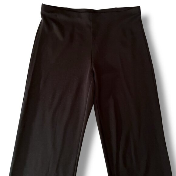 Eileen Fisher Womens Pant Sz Medium Black Tencel Knit Straight Leg Minimalist - Picture 2 of 8